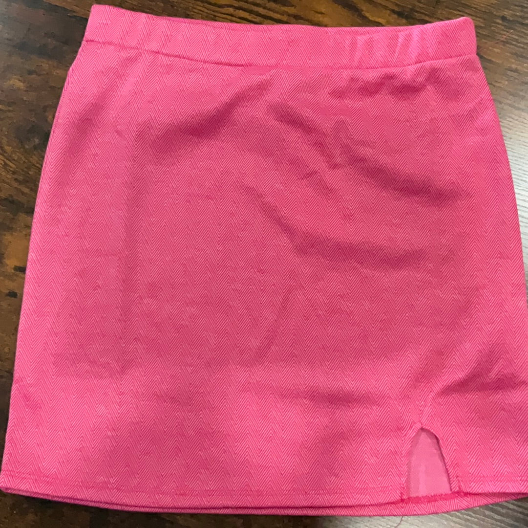Pink Chevron Skirt