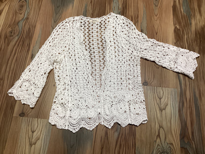 White Lace Scalloped Cardi