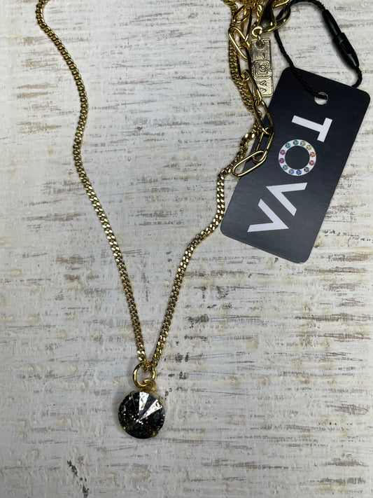 Tova Talia Black Patina Swarovski Necklace