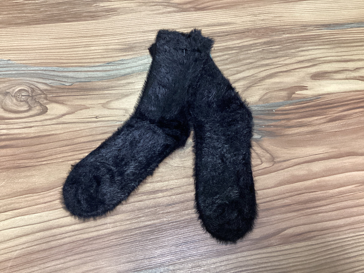 Black Fur Socks