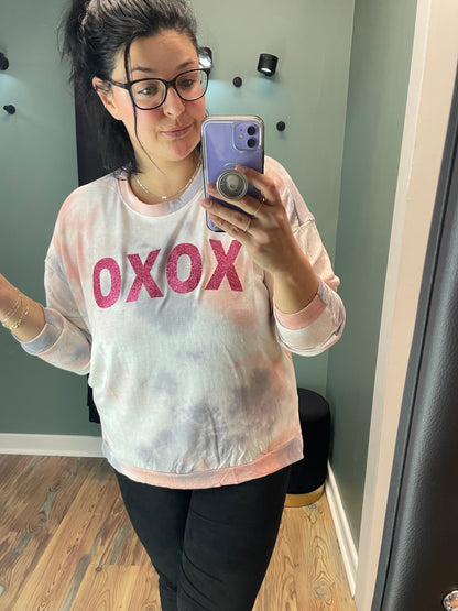 XOXO Tie Dye Long Sleeve Top