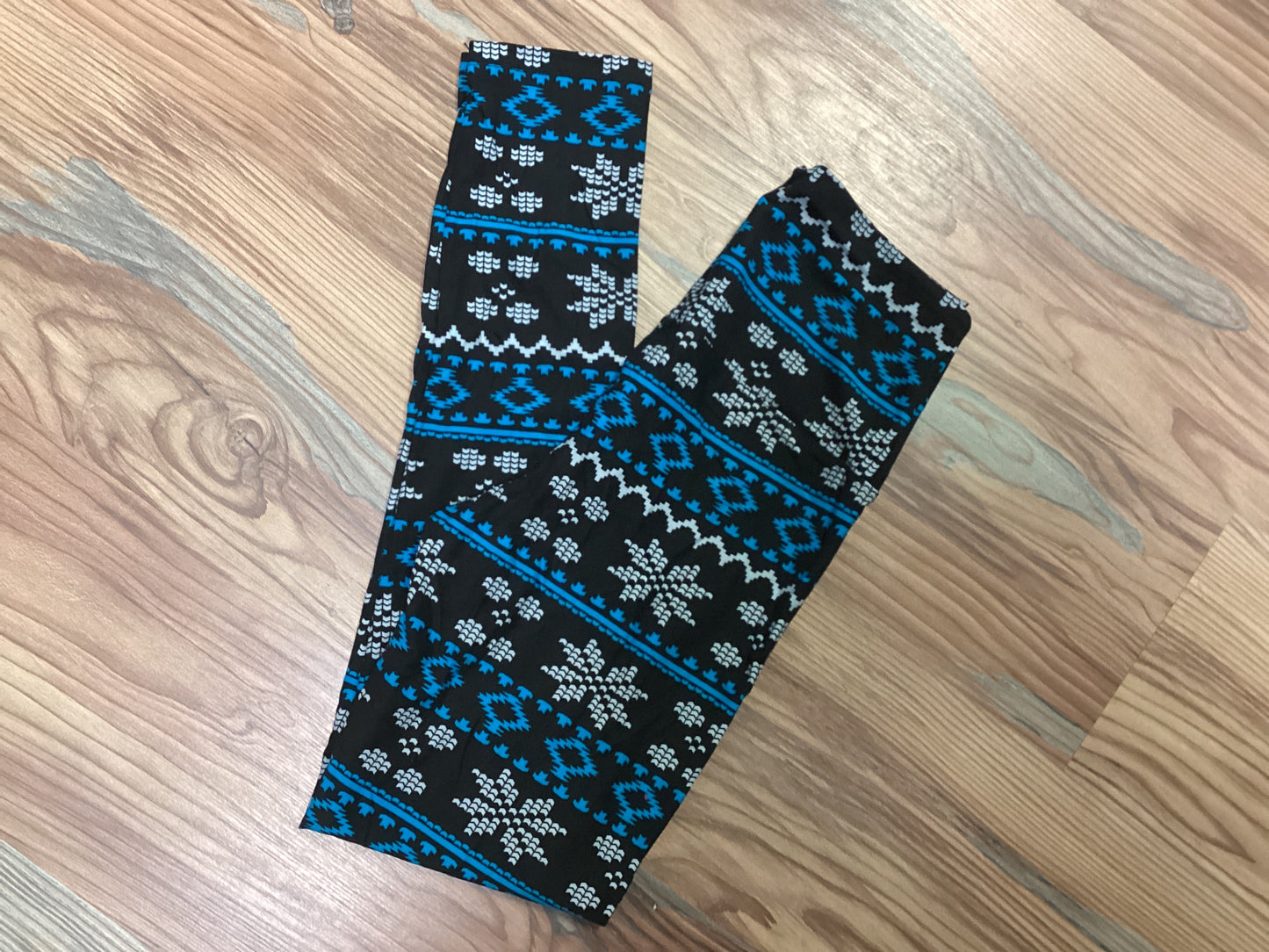 Blue Grey Black Multi Leggings