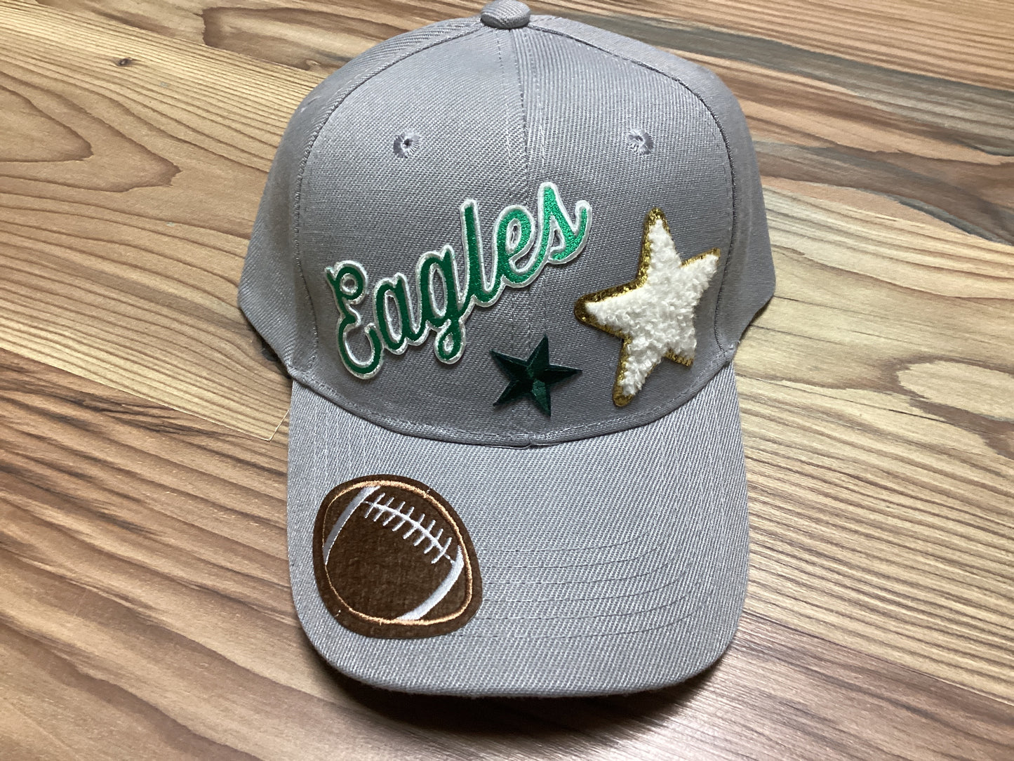 Grey Custom Football Hat