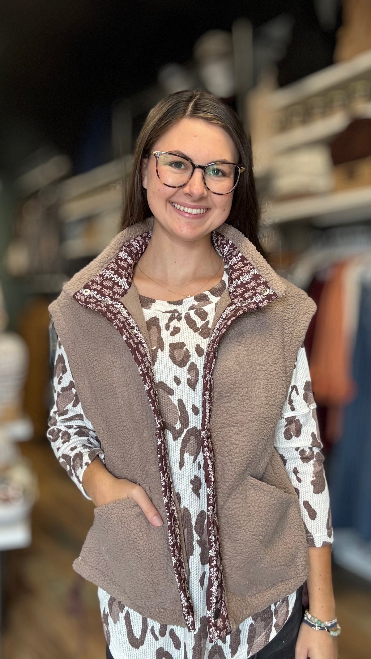 Sherpa Side Bow Vest