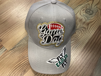 Grey Custom Football Hat
