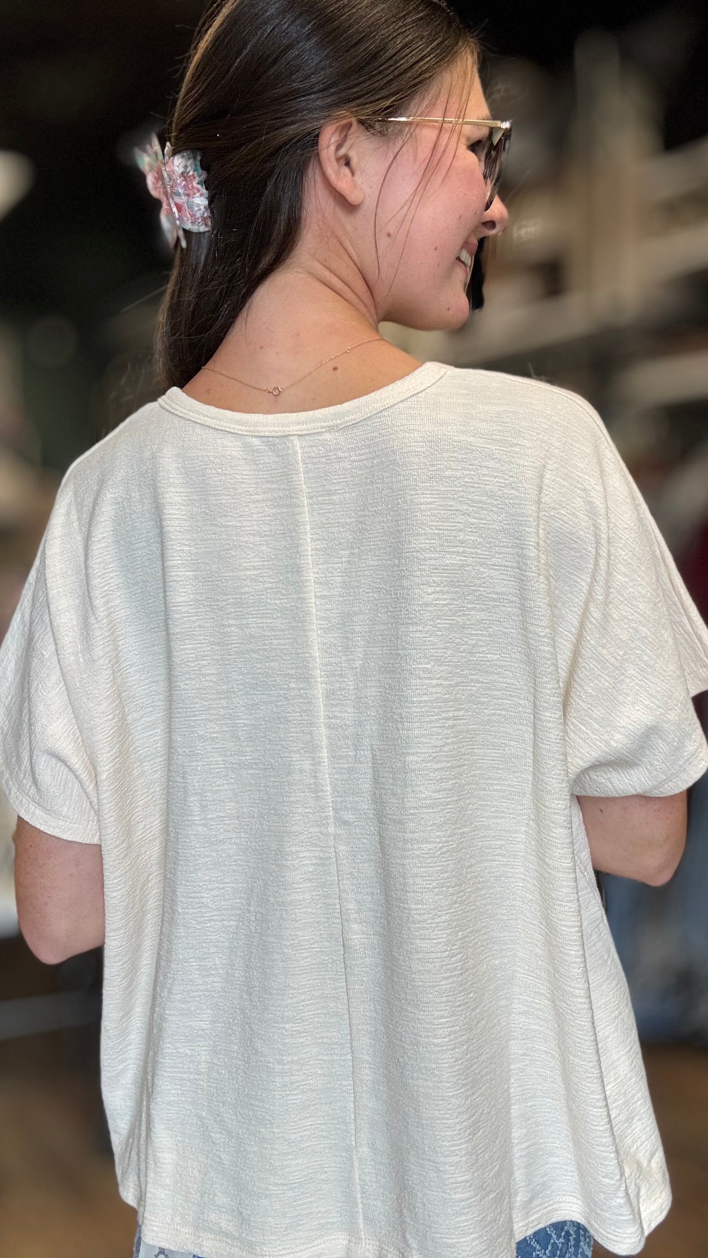 Beige Cotton Slub