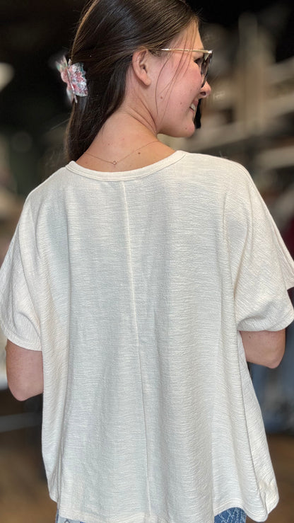 Beige Cotton Slub