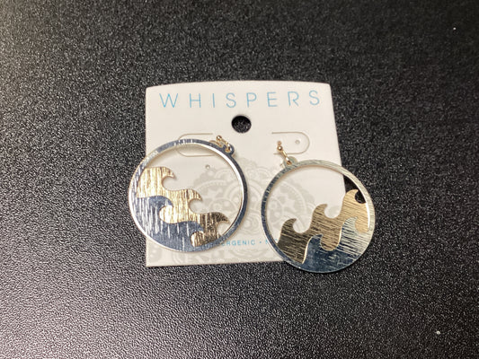 Two Tone Wave Earrings