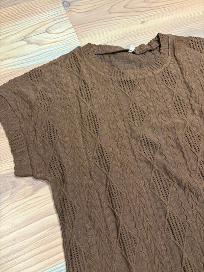 Coffee Jacquard Short Sleeve