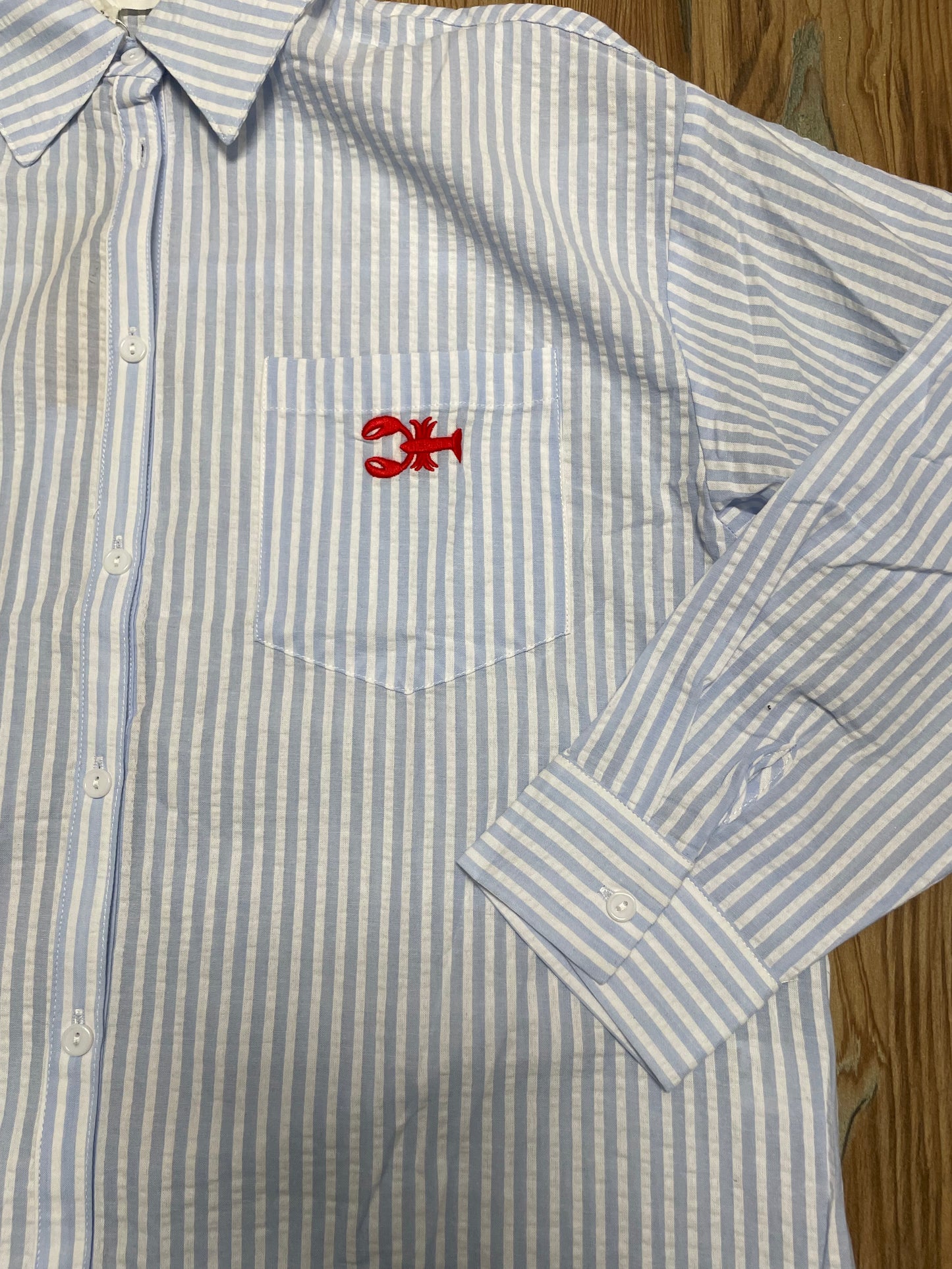 Striped Lobster Button Down