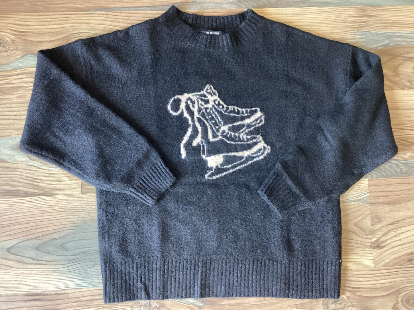 Black Ice Skate Knit Sweater