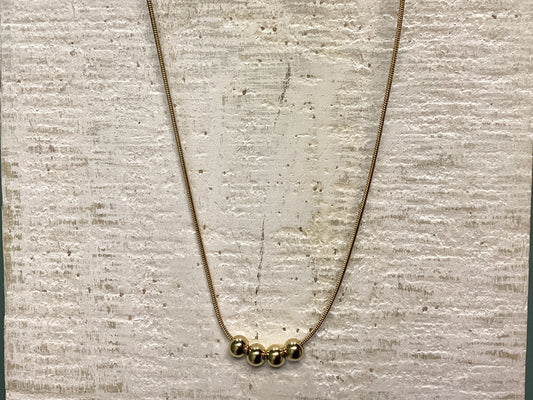 18K PVD Gold Toggle Necklace