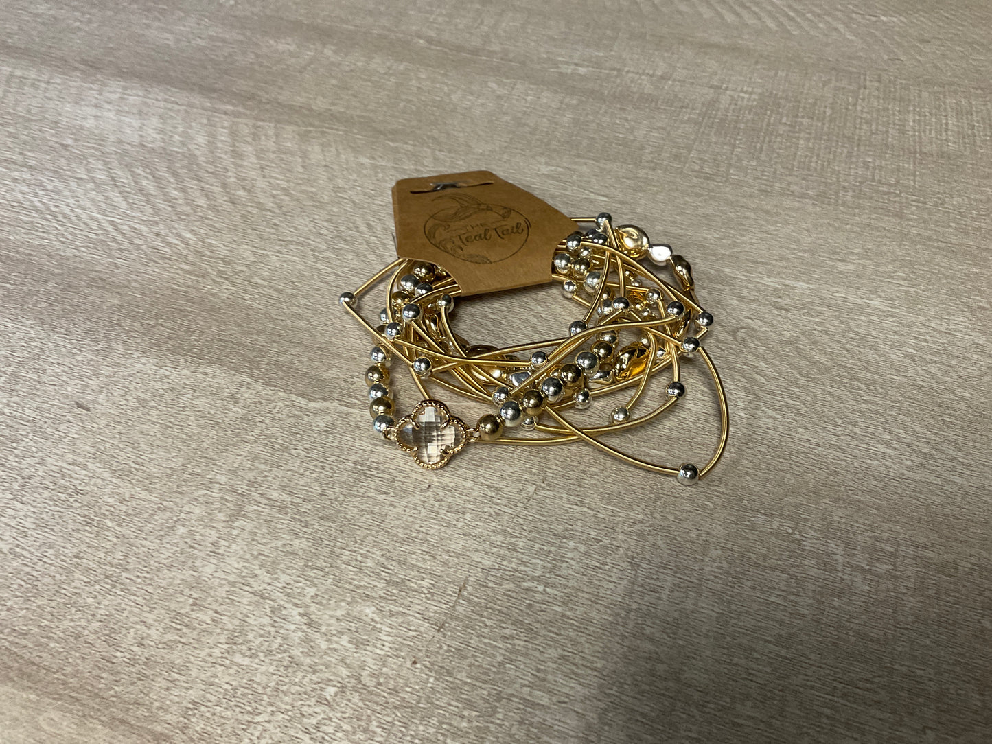 Two Tone Thin Stretch Bracelets