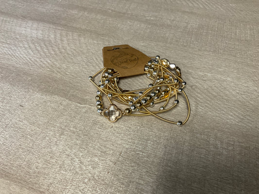 Two Tone Thin Stretch Bracelets