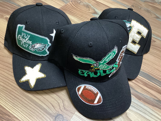 Black Custom Football Hat