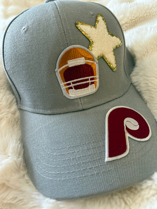 Grey Custom Baseball Team Cap