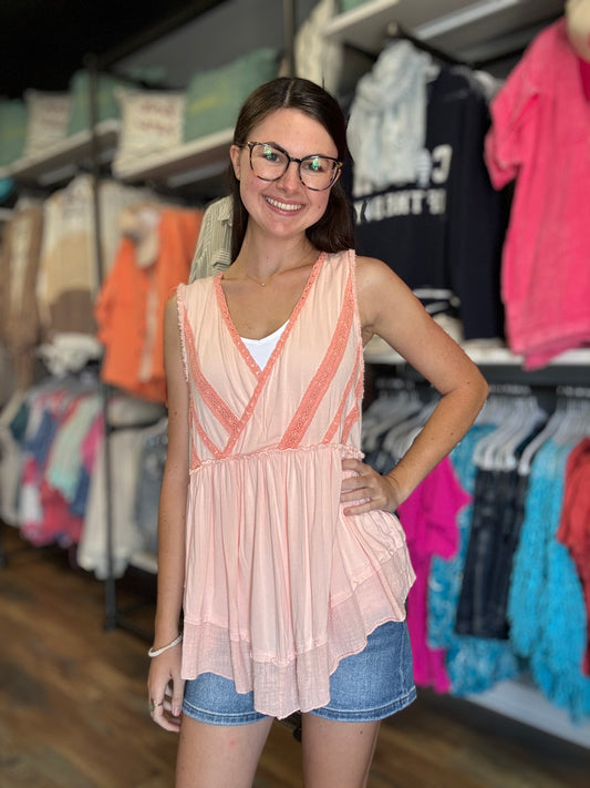Peach Babydoll Tank