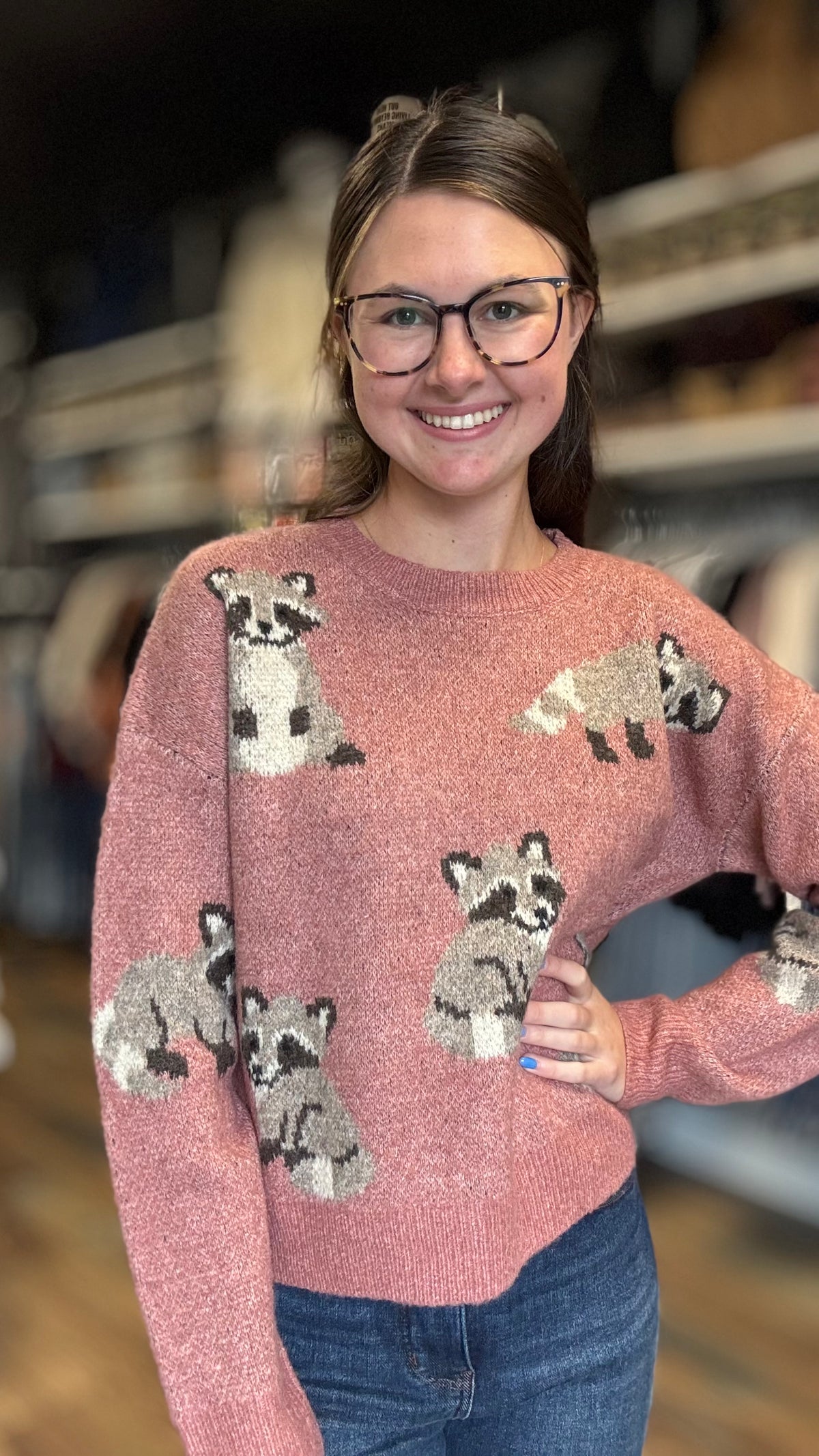 Raccoon Mauve Knit