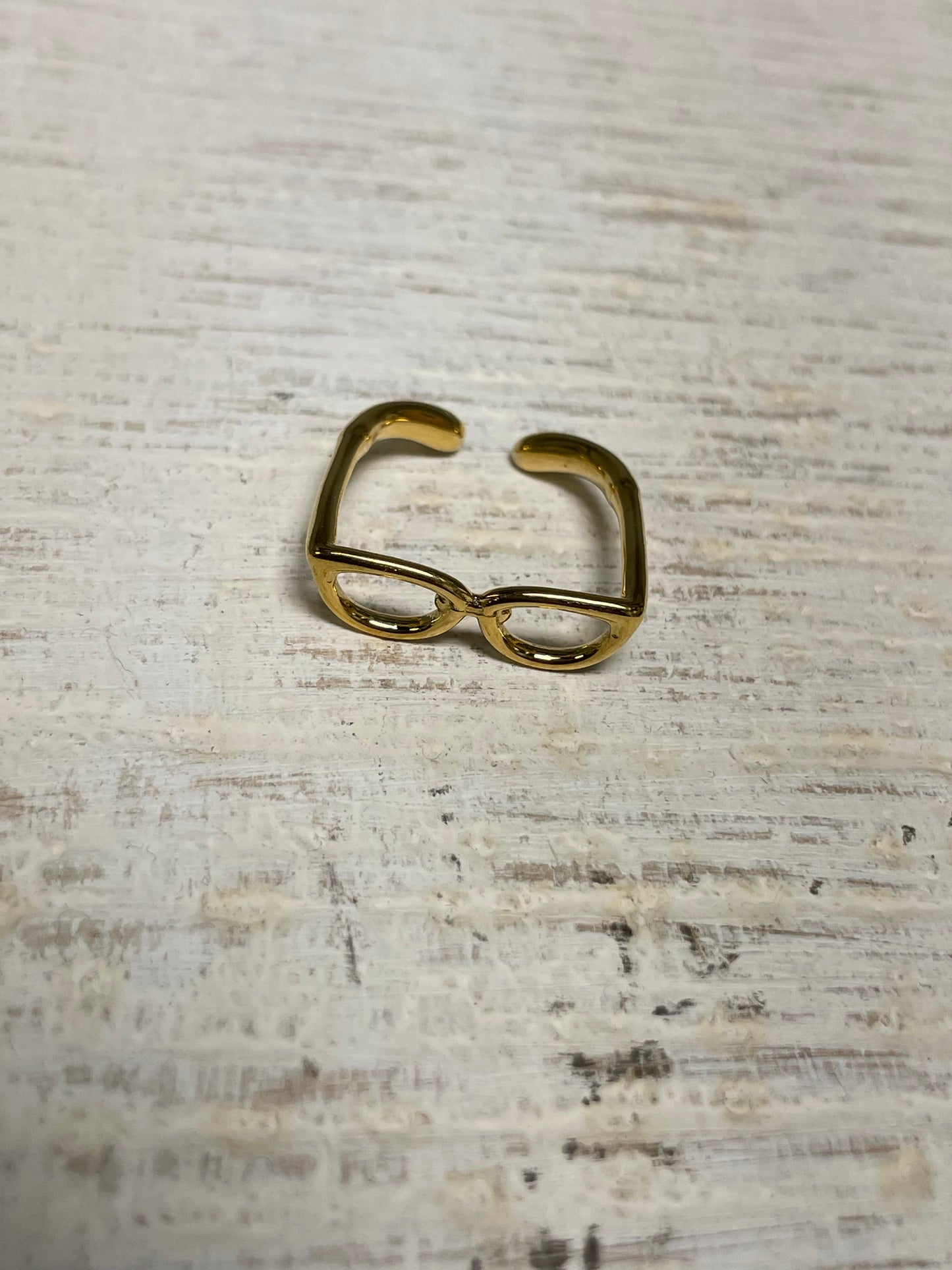 18k Stainless Eyeglasses Ring