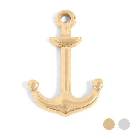 18K Gold PVD Stainless Steel Anchor Charm