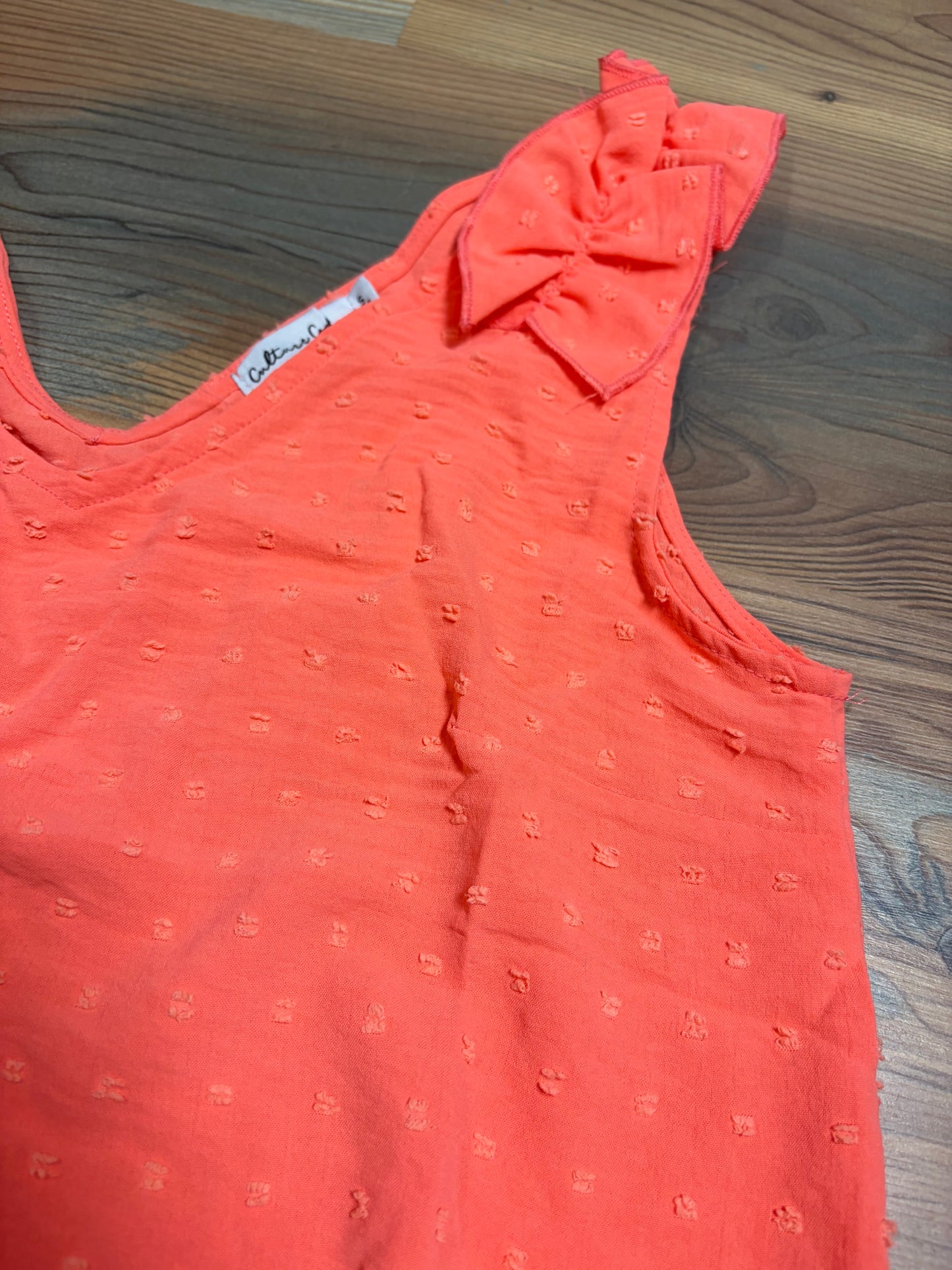 Sugar Coral Ruffle Sleeveless Top