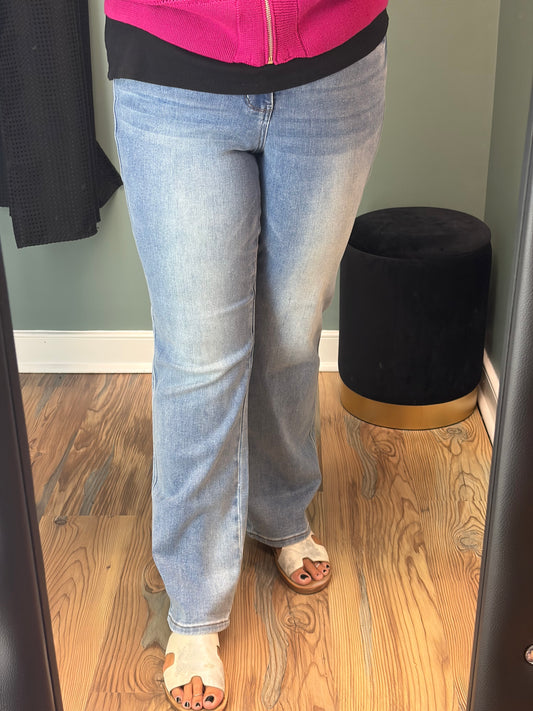 Judy Blue High Waist Light Wash Straight
