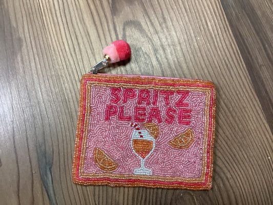 Spritz Please Seed Bead Coin Purse