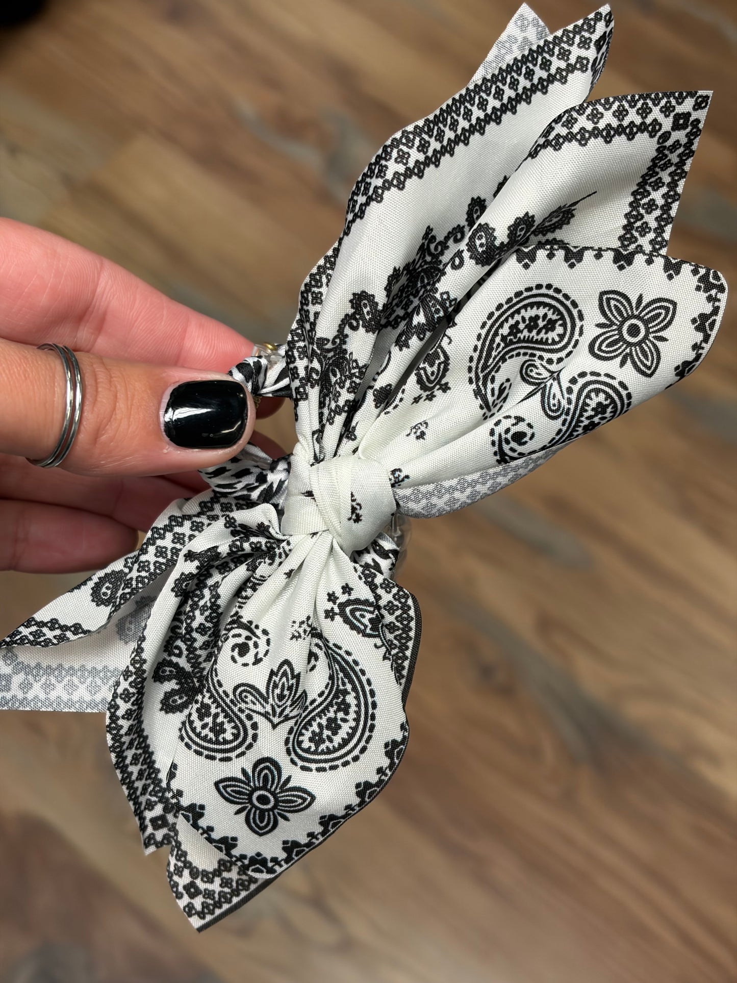 Black Bandana Claw Clip