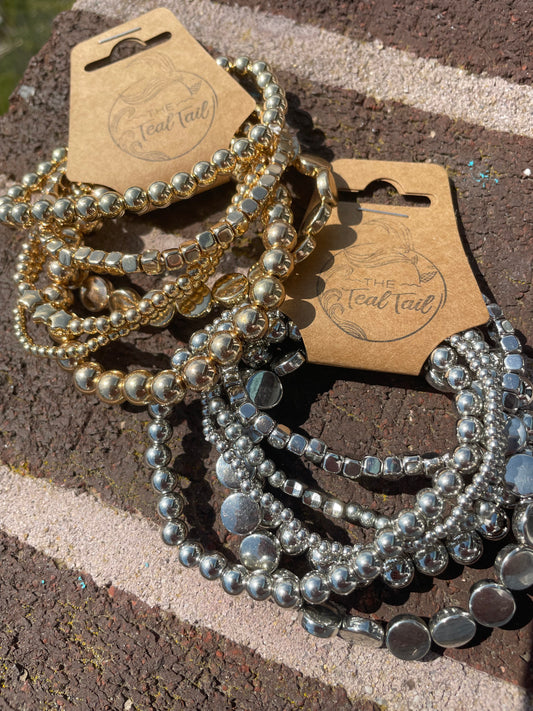 Beaded Stretch Bracelet Set