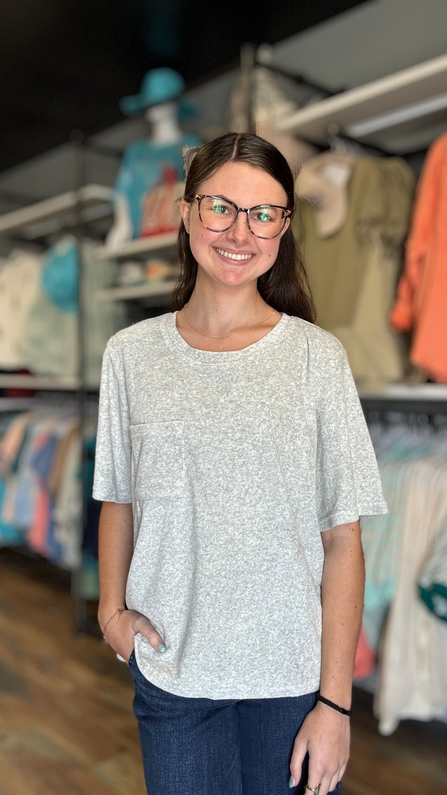 Grey Terry Crop T