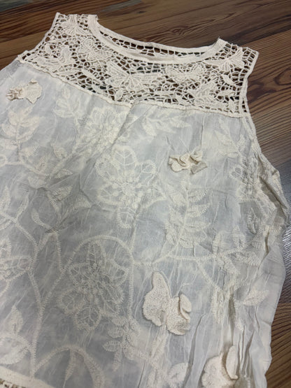 Boho Embroidered Tank One Size