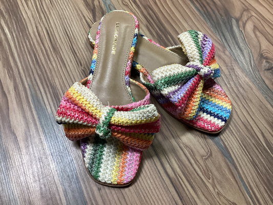 Resort Stay Raffia Rainbow Slide