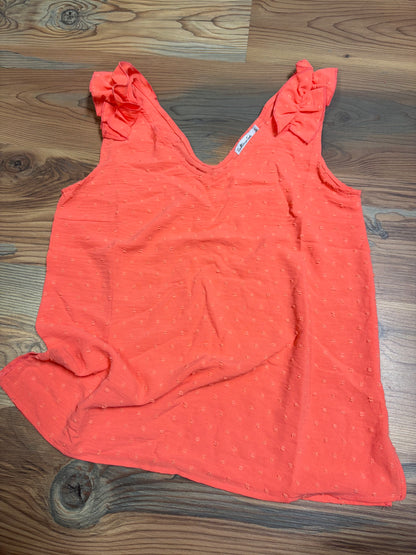Sugar Coral Ruffle Sleeveless Top