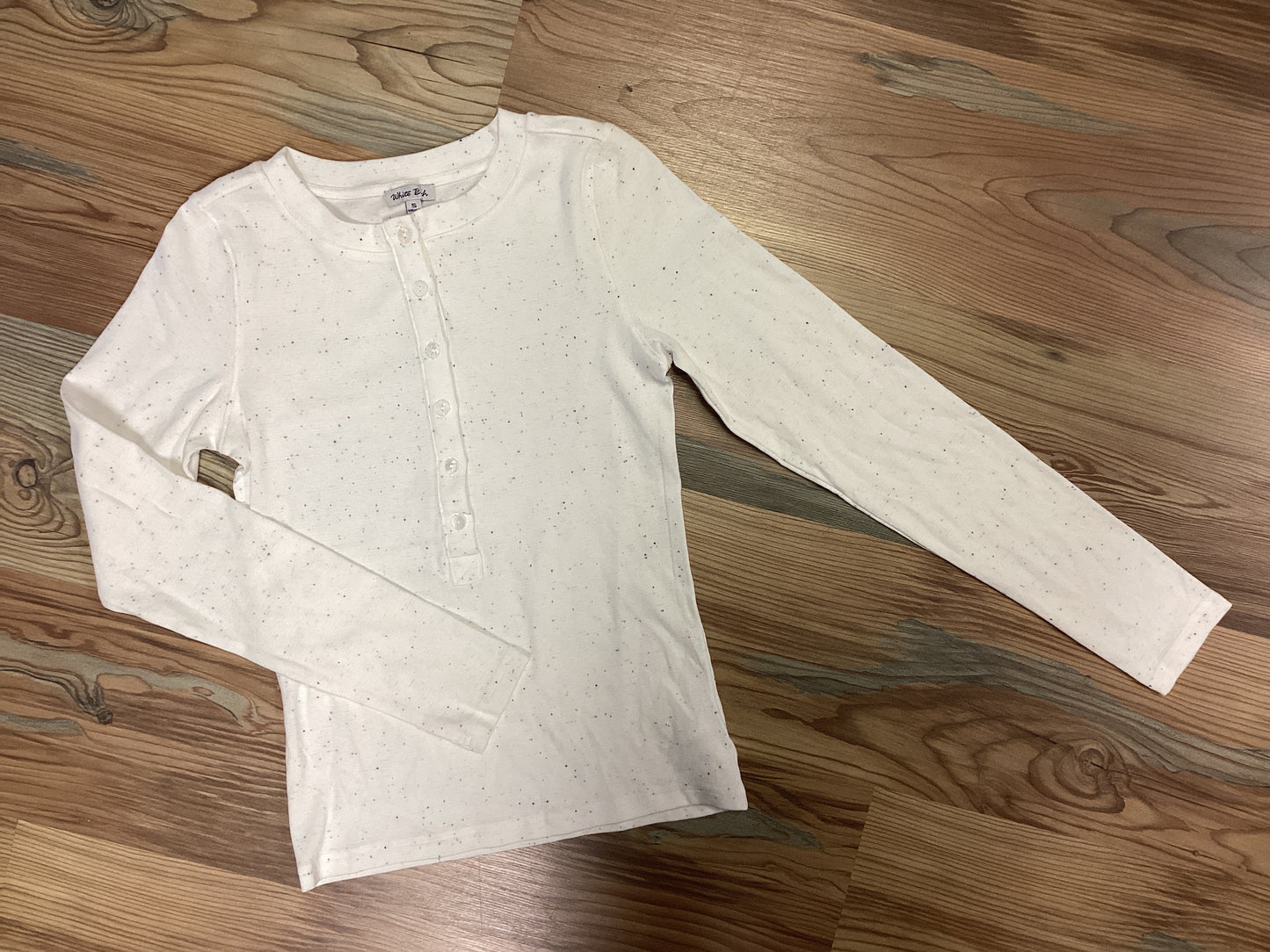 Off White Confetti Henley