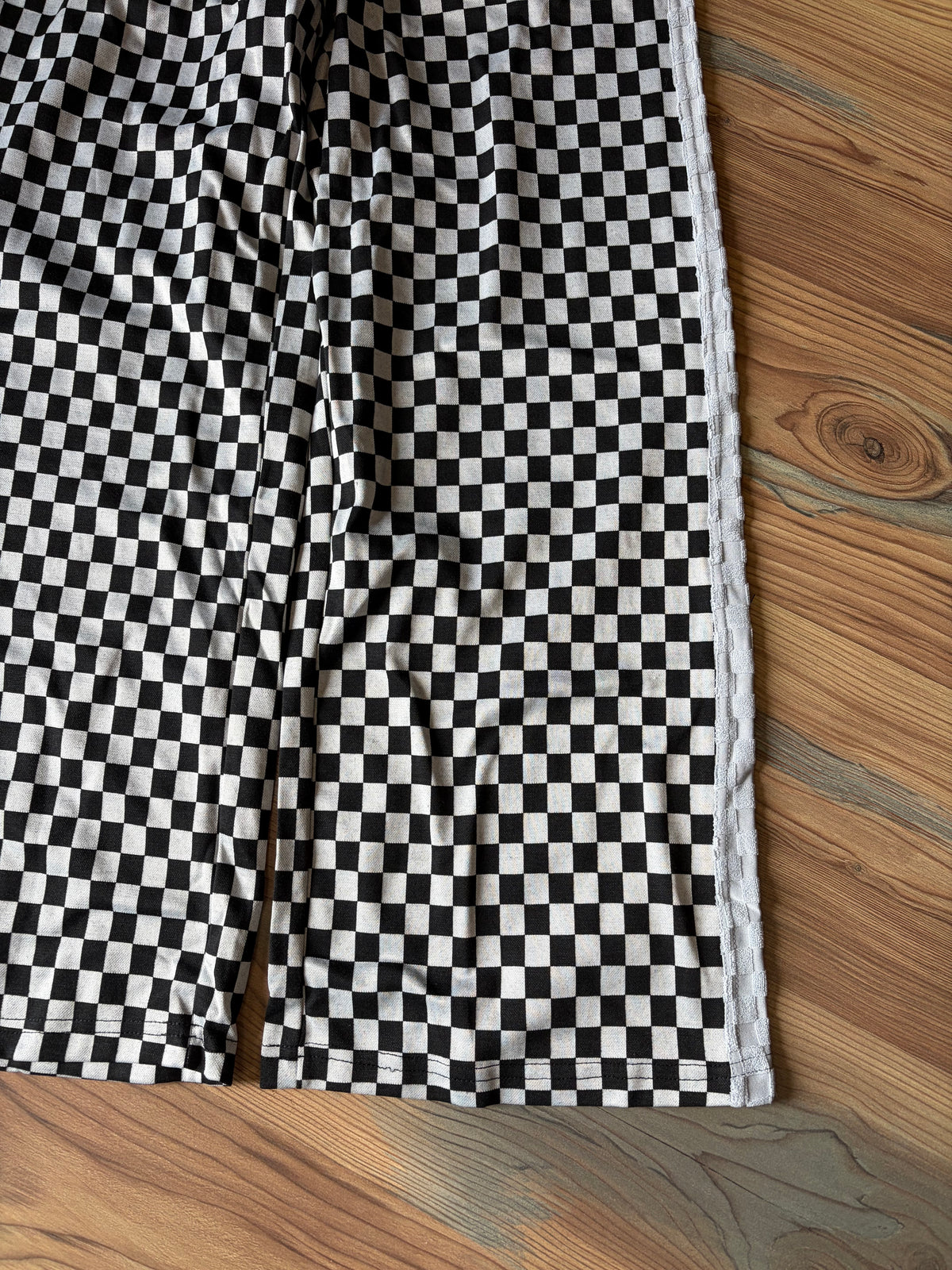 Grey Stripe Checkered Pants