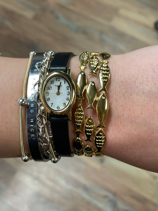 18k PVD Fish School Cuff