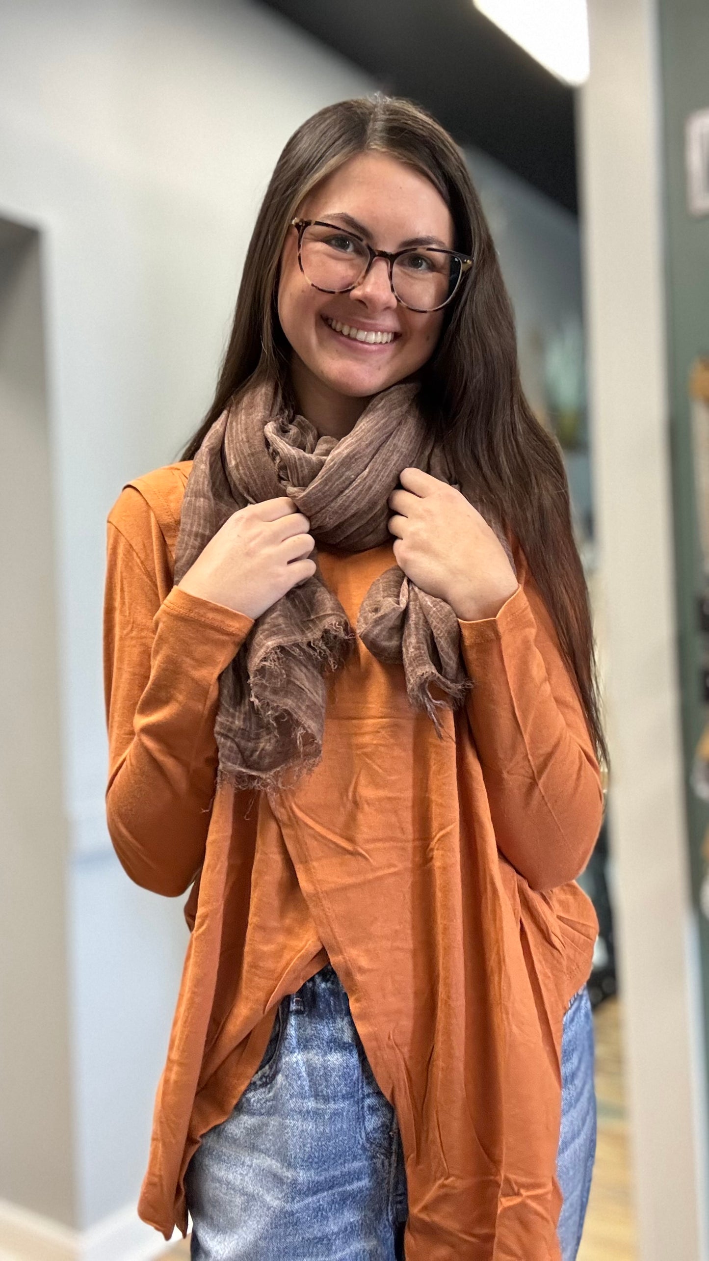 Brown Muted Scarf