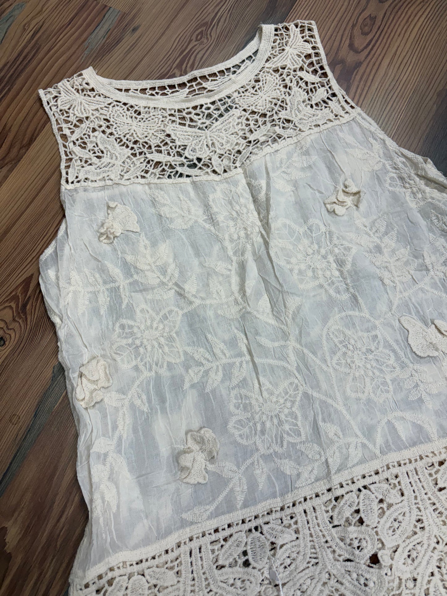 Boho Embroidered Tank One Size