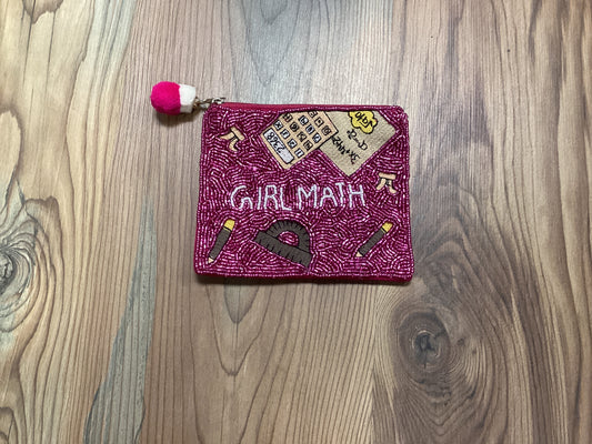 Girl Math Seed Bead Coin Purse