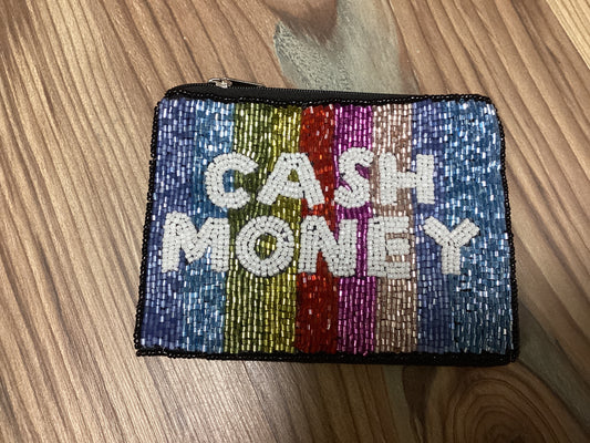 Cash Money Seed Bead Coin Purse