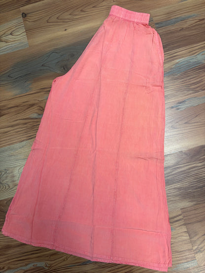 Peach Flowy Boho Pants