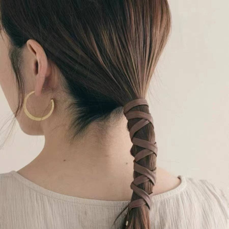 Leather Wire Hair Tie