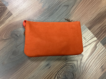 Faux Suede Wristlet/Crossbody