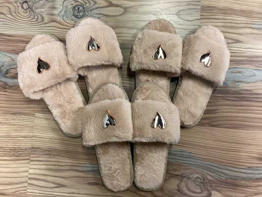 Fluffy Heart Sandals