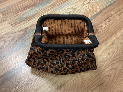 Leopard Knit Clutch