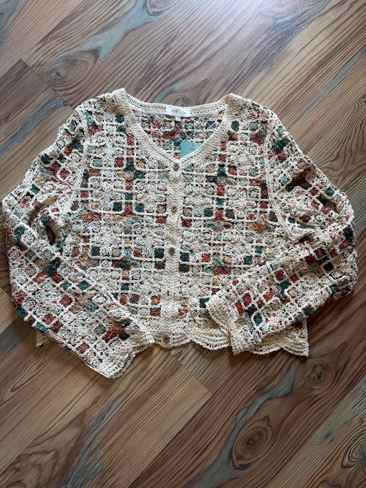 Autumn Cream Button Cardigan