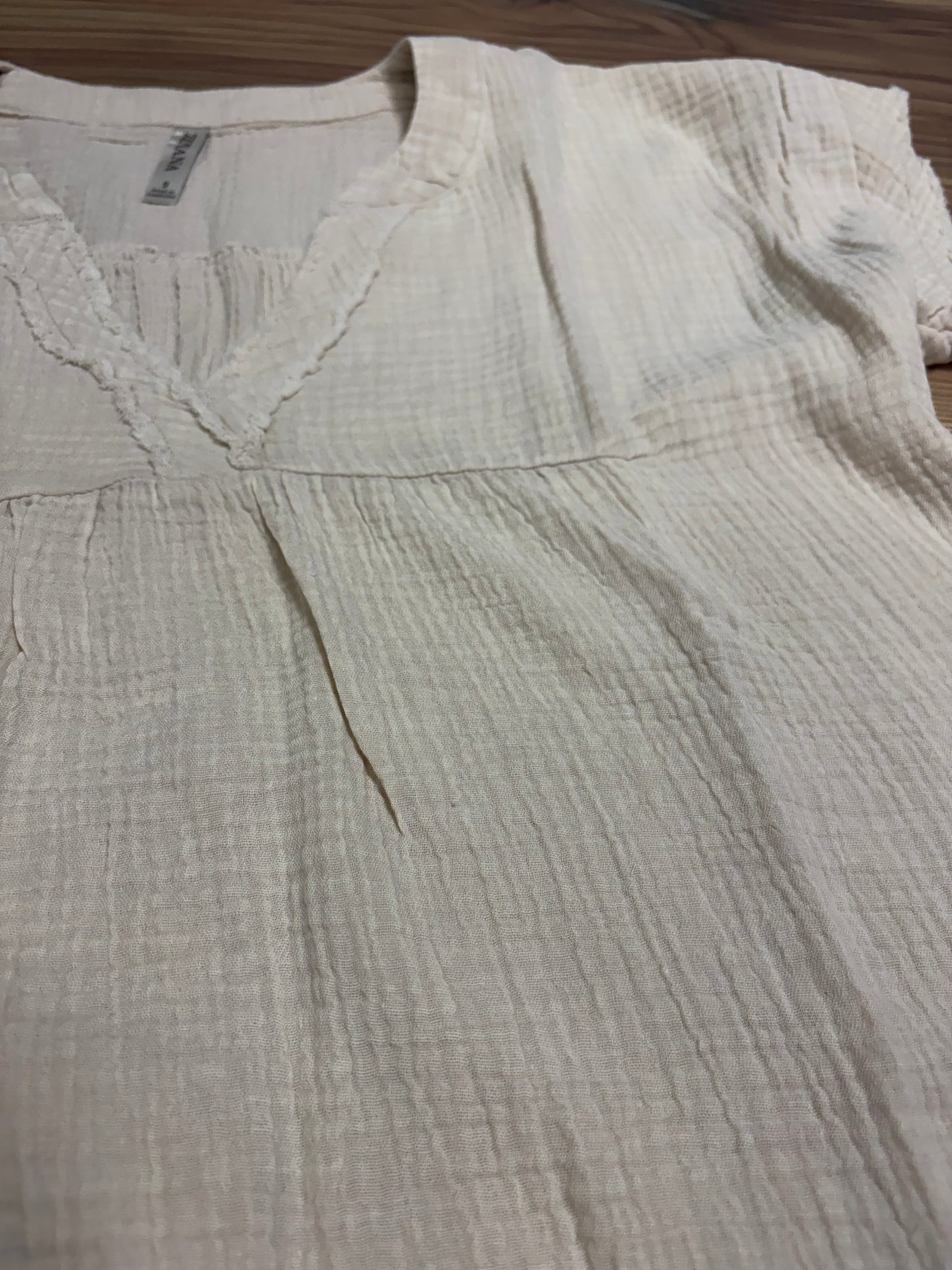 Beige Babydoll Top