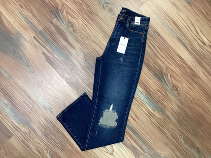 Judy Blue Dark Ripped Knee Dad Jeans