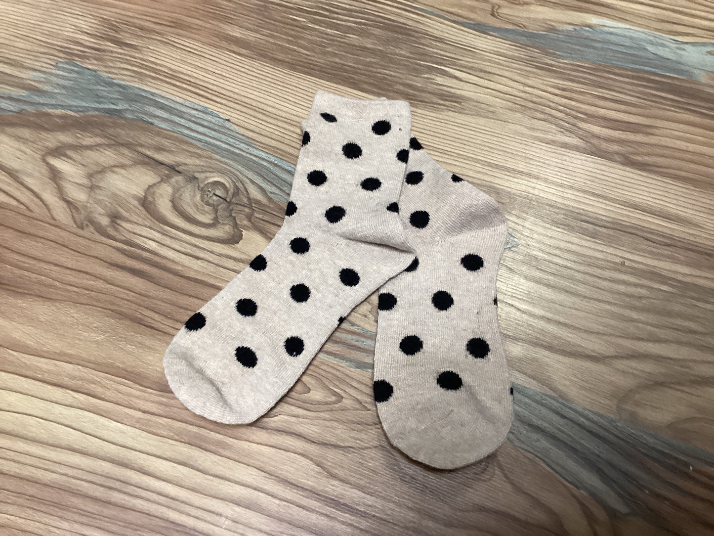 Tan Polka Dot Socks