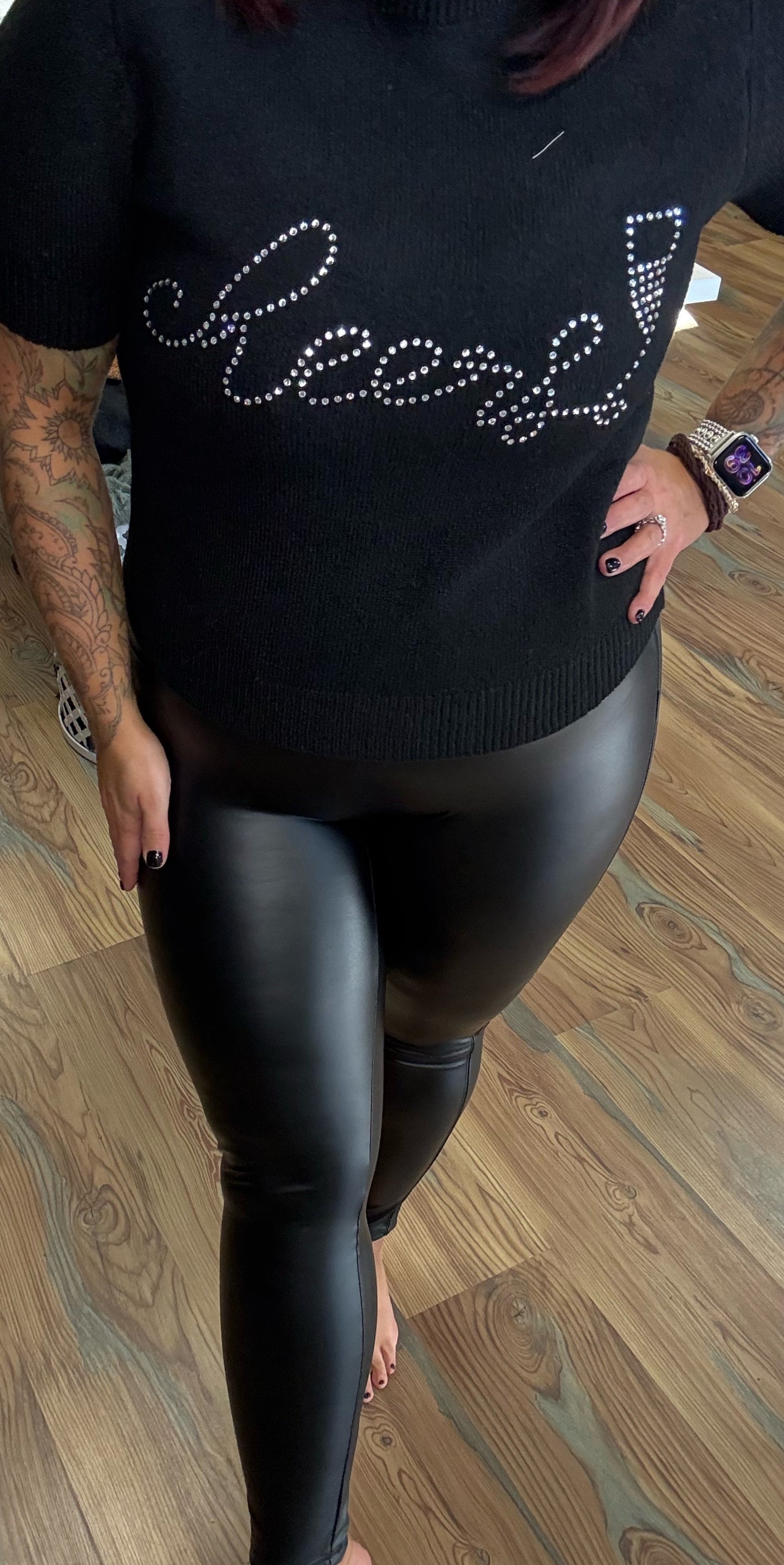 Vegan Leather High Waisted Pants